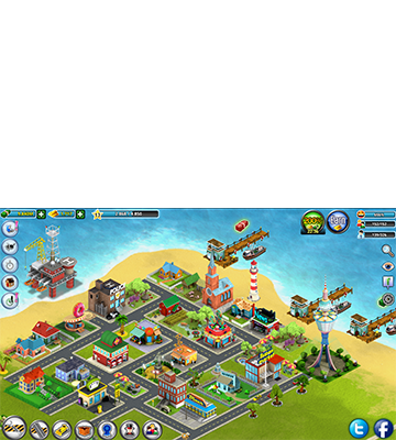 Start with a tiny city and grow it into a large megapolis. 